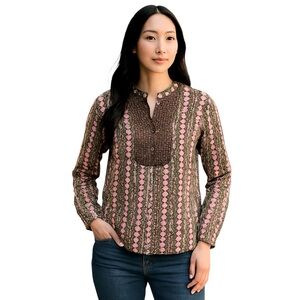 BODEN BOHO WESTERNCORE LAGENLOOK LONG SLEEVE COTTON TOP 12
